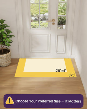 DEXI Ultra Thin Entryway Doormat back view with anti-slip rubber backing for secure placement.