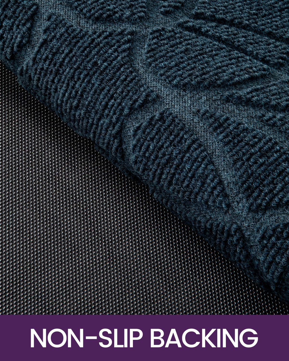 DEXI weather-ready mat blue withstands rain, snow, mud.
