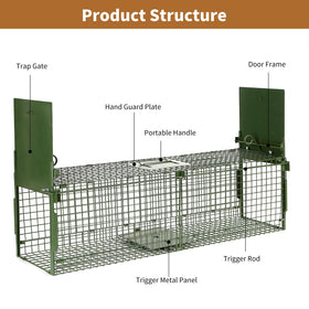 Dexyla two-door open-entry design, unobstructed path for animal entry.
