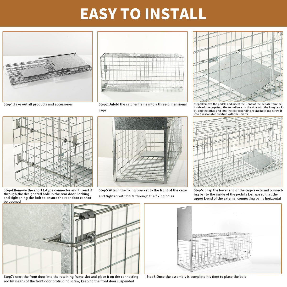 Dexyla trap in use for humane capture of various wildlife.