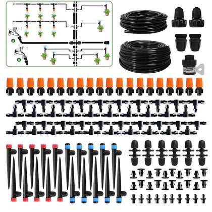DFDNFF 260ft drip irrigation system kit boxed for precise garden watering