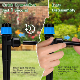 DFDNFF drip emitter stream with adjustable flow for even distribution