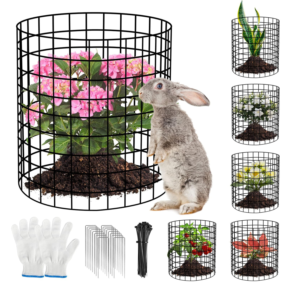 DFDNFF garden protection setup shielding vegetables and flowers from animals