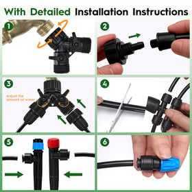 DFDNFF hose splitter 2-way enables two watering zones
