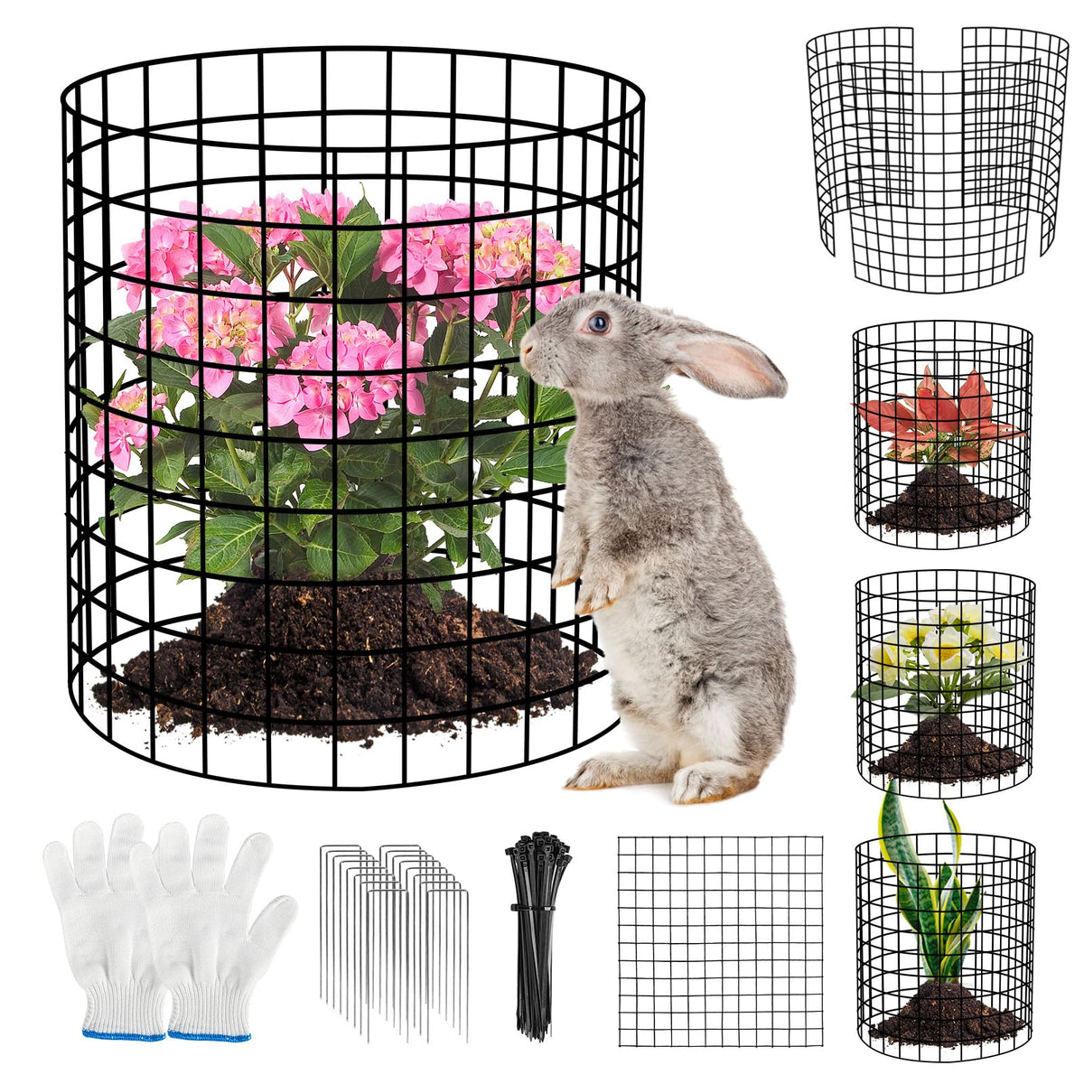 DFDNFF plant protector cage demonstrating simple garden protection setup