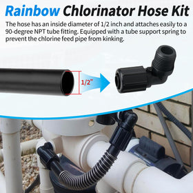 DFNIDY flexible chlorinator hose suitable for routing around equipment