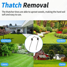 Dfnidy dethatcher spring tine 46761 installation, quick swap on compatible dethatchers.