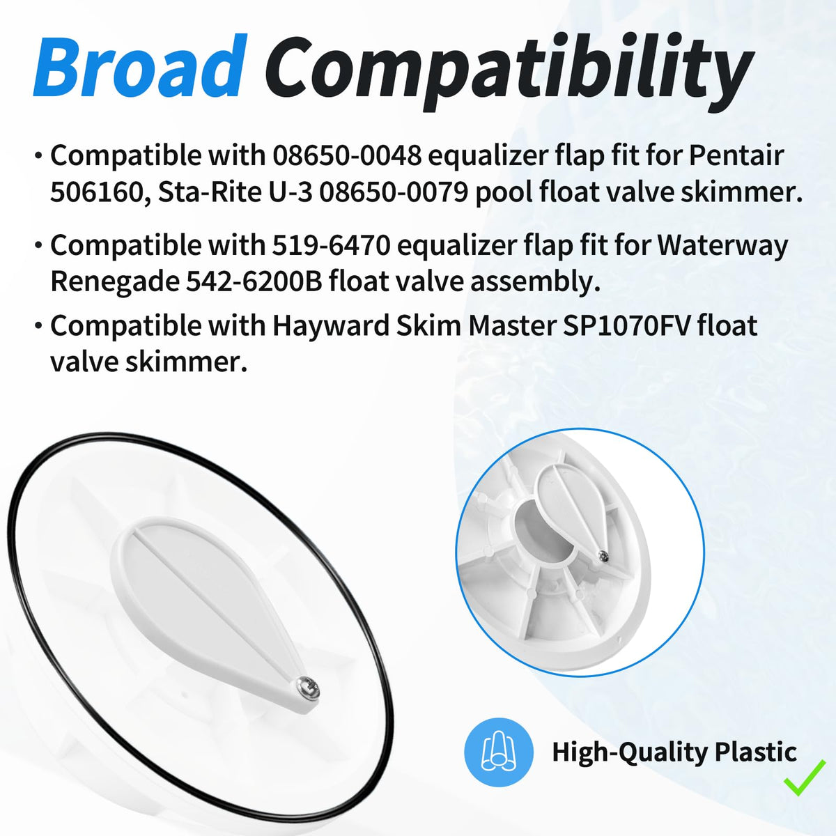 Dfnidy equalizer flap for Hayward SP1070FV promotes consistent valve function