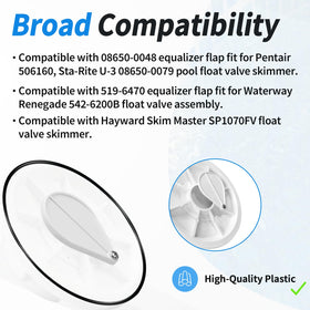 Dfnidy equalizer flap for Hayward SP1070FV promotes consistent valve function