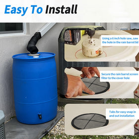 Dfnidy outdoor rainwater filter cover simplifies rainwater collection setup.