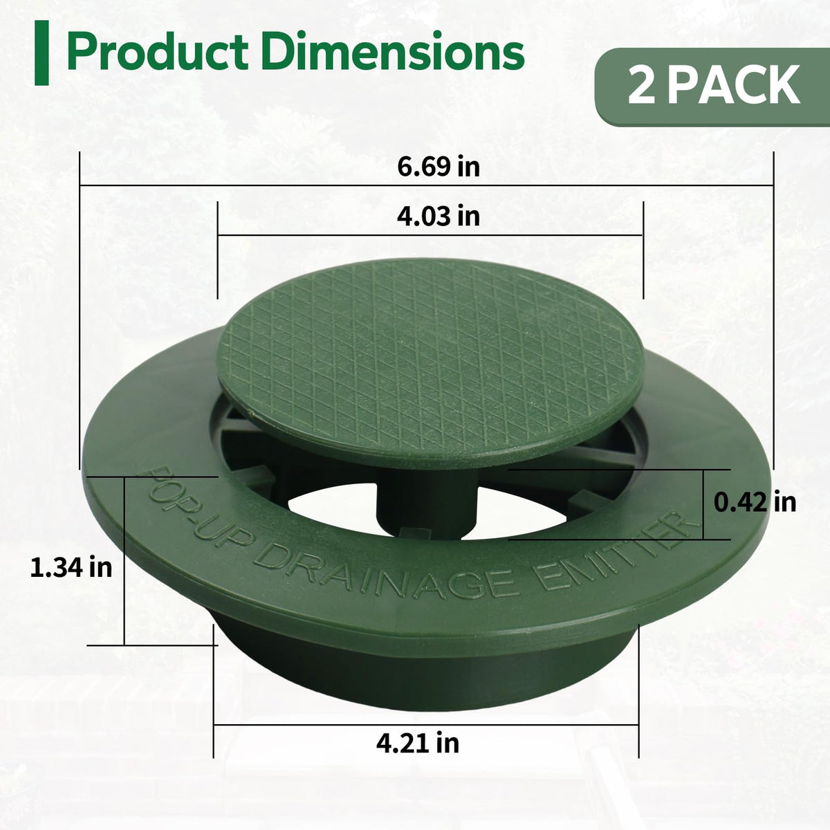 Dfnidy pop-up emitter cap close-up showing durable 4-inch lid.