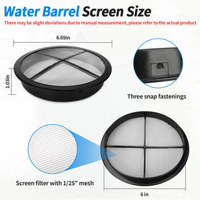 Dfnidy rainbarrel screen filter top keeps debris out while allowing water in.