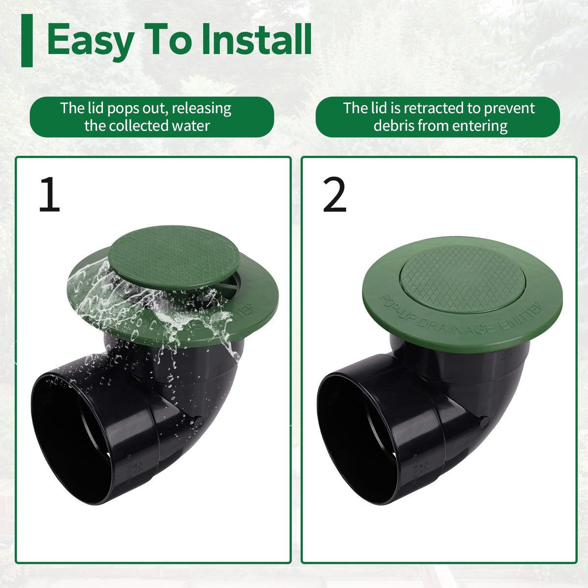 Dfnidy storm drain emitter example for lawn drainage.