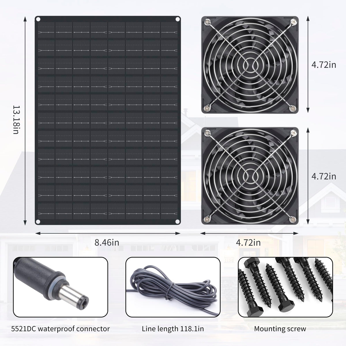 DFTIM solar panel closeup showing high-efficiency monocrystalline cells.
