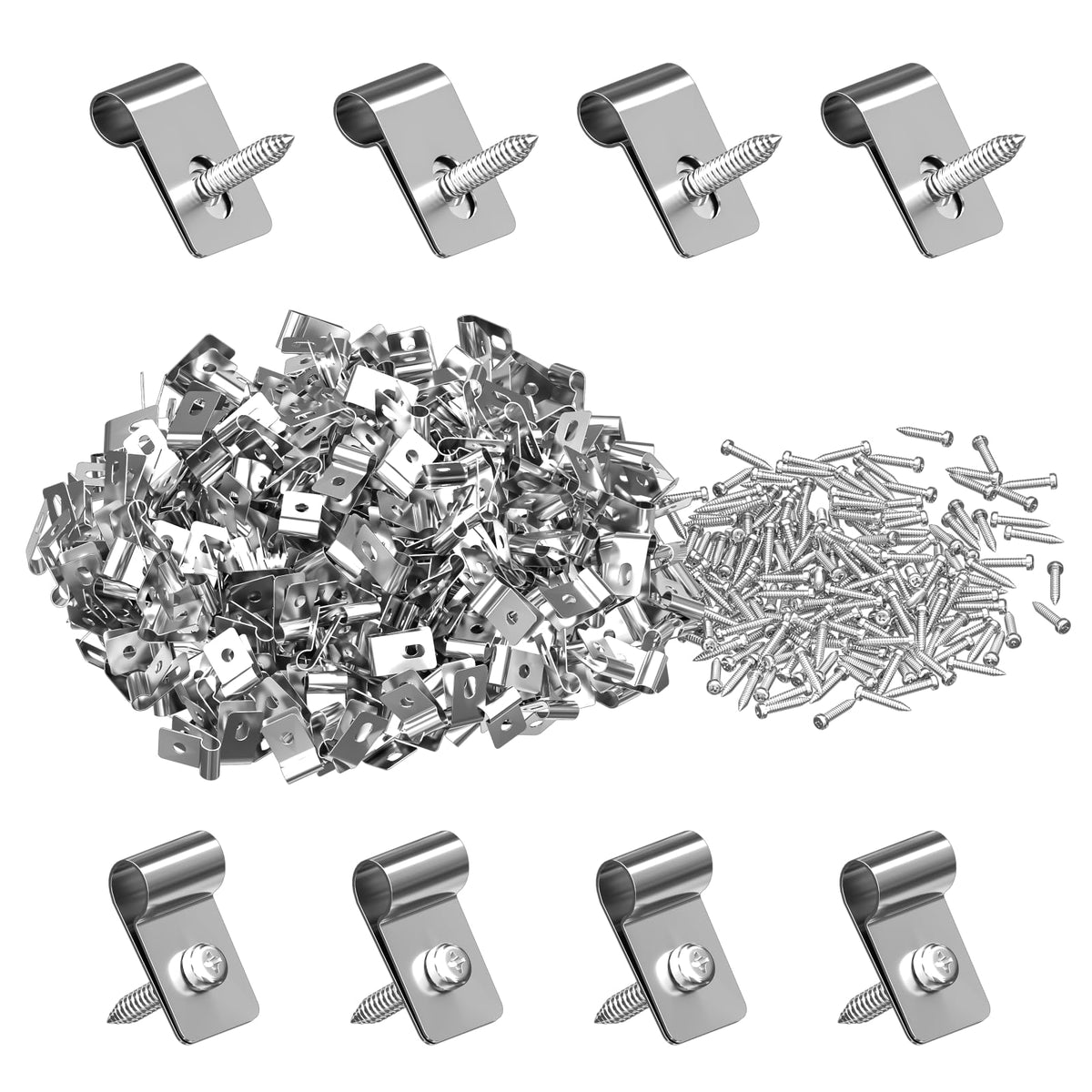 DfuGift 100-screw fence clips bundle for quick secure fence installs.