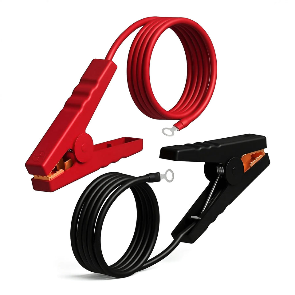 DfuGift heavy-duty fence jumper leads clip close-up in red for quick, reliable connections.