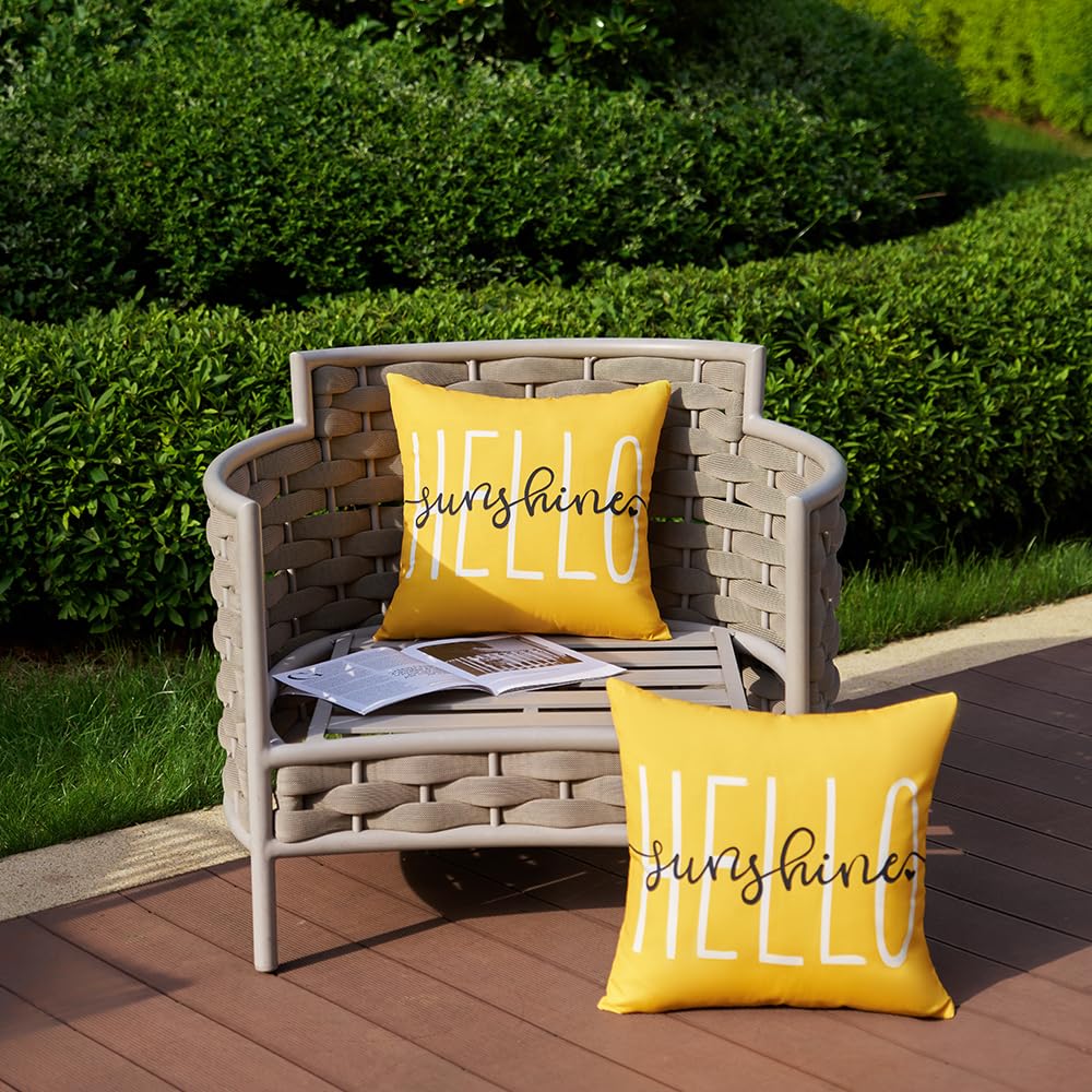 DFXSZ Hello Sunshine hidden-zipper pillow cover with clean silhouette
