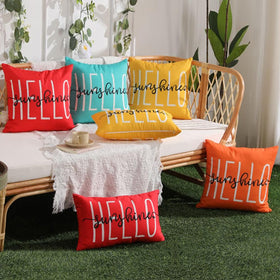 DFXSZ Hello Sunshine set of 2 pillow covers for outdoor spaces