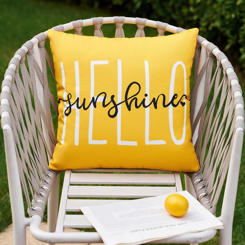 DFXSZ Hello Sunshine pillow cover with waterproof coating for outdoor use