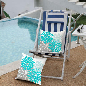 DFXSZ aqua blue durable polyester ensures long-lasting outdoor cushions.