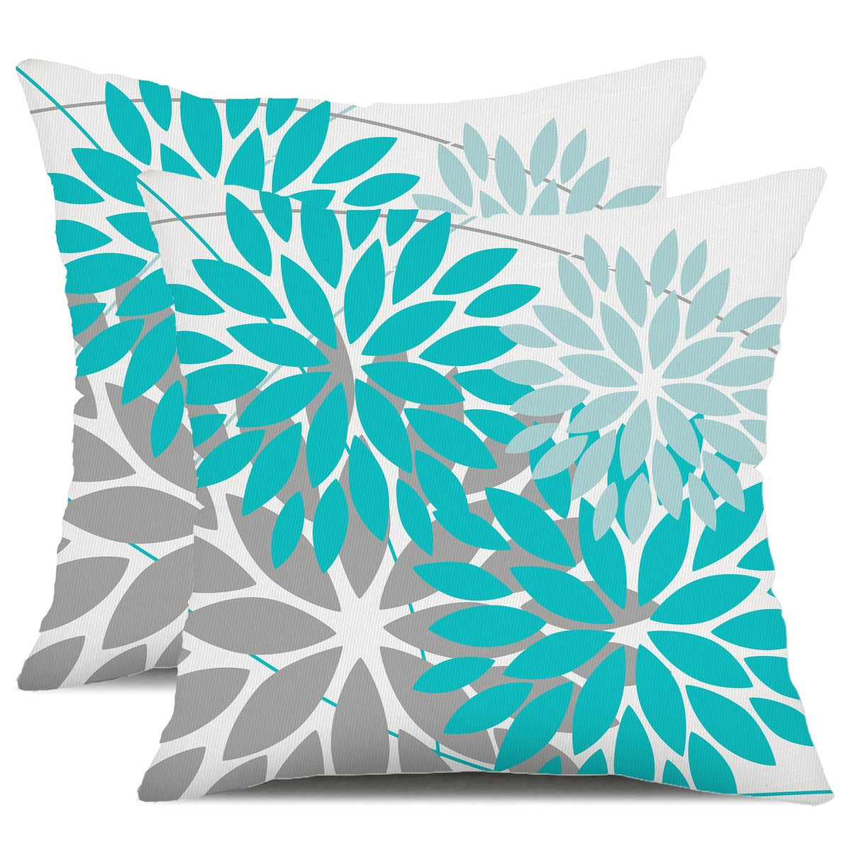 DFXSZ aqua blue pattern outdoor pillow cover enhances patio decor with weather-friendly style.