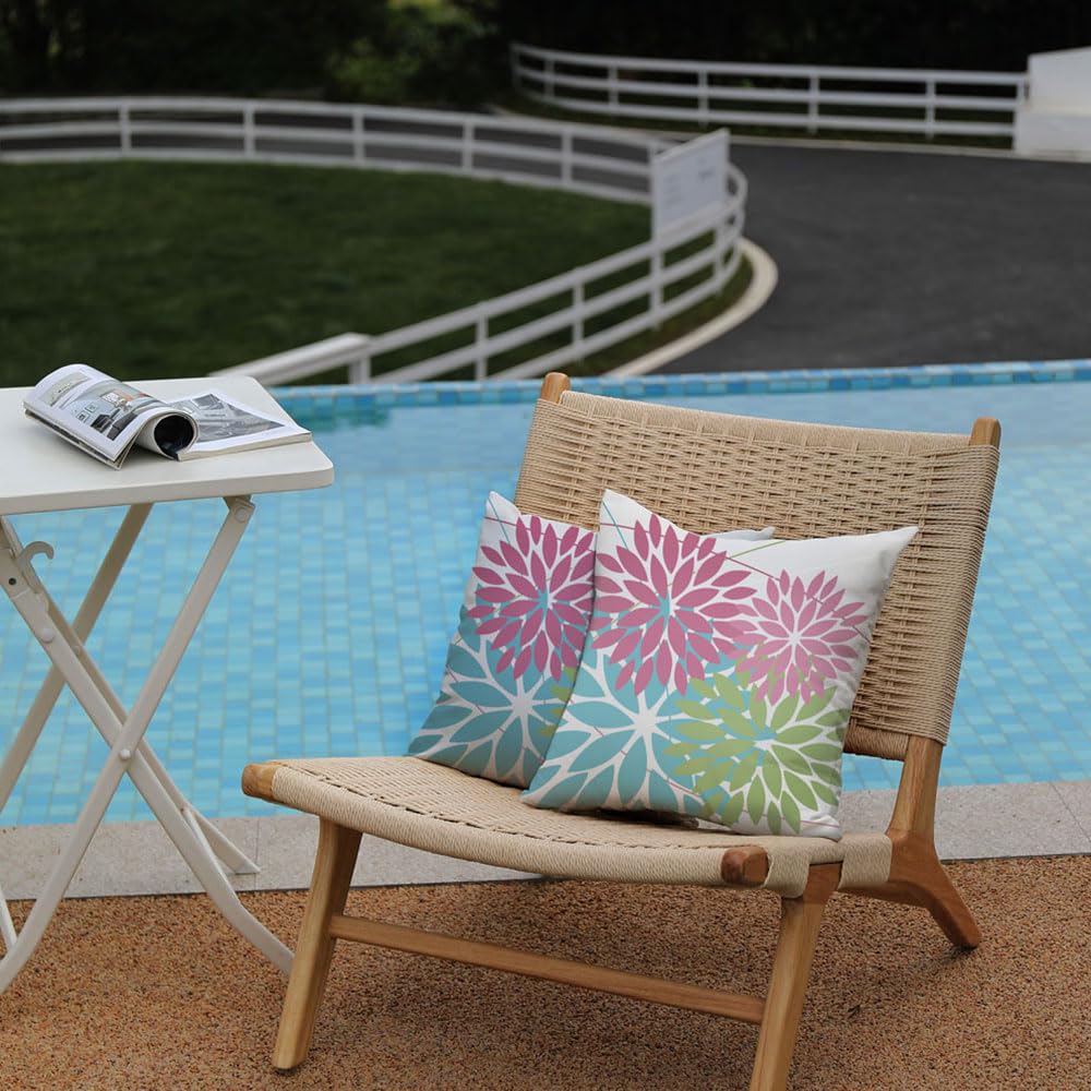 DFXSZ hidden zipper detail on 18x18 outdoor pillow cover for a clean look