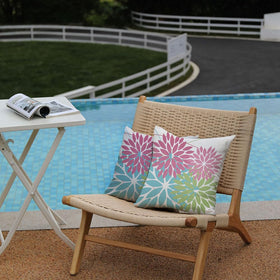 DFXSZ hidden zipper detail on 18x18 outdoor pillow cover for a clean look