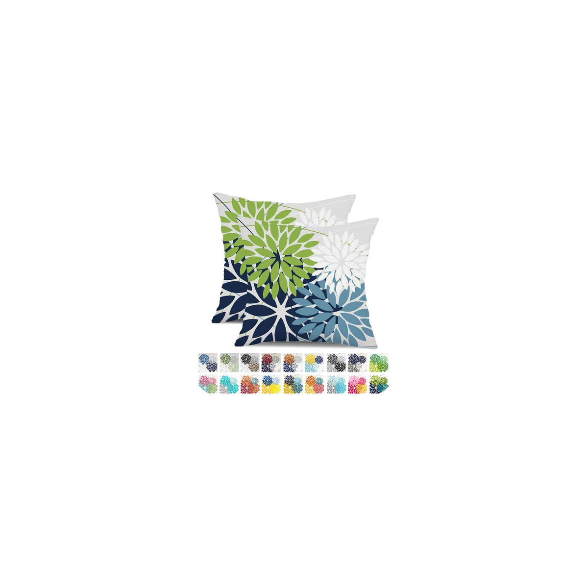DFXSZ outdoor pillow cover with blue-green geometric print, ideal for patio cushions.