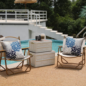 DFXSZ blue geometric pillow cover adds stylish outdoor charm to patios.