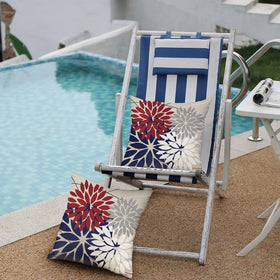 Pillow covers displayed on a patio setup, illustrating easy decor integration.