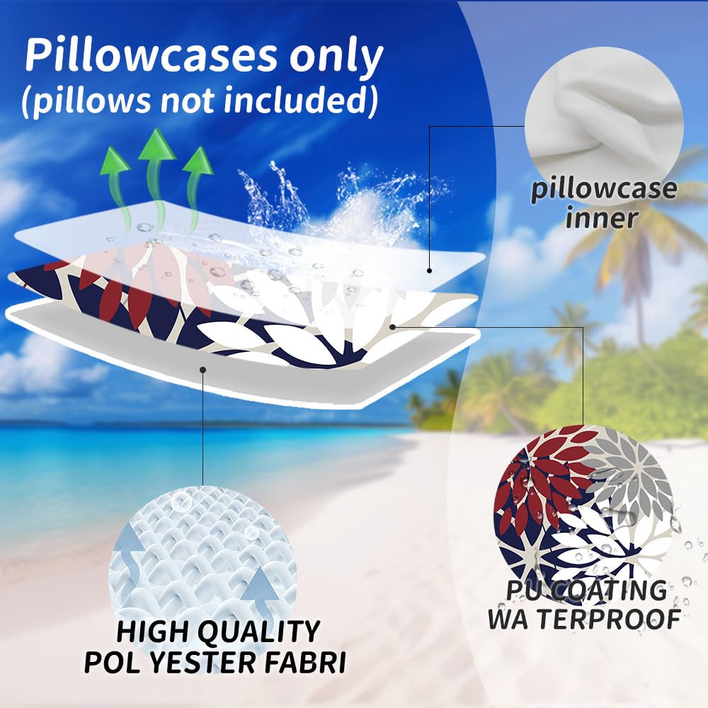 Close-up of DFXSZ waterproof coating bead on outdoor pillow cover surface.