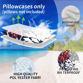 Close-up of DFXSZ waterproof coating bead on outdoor pillow cover surface.
