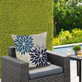 DFXSZ waterproof blue pillow cover beads water on outdoor cushions.