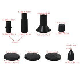 DGBRSM adapters with extension rods stabilize high water spray in ponds