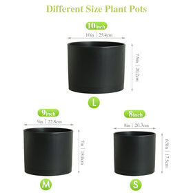 DGJDLWHX 10-inch planter emphasizes dramatic plant displays with secure drainage and shelf-friendly footprint.