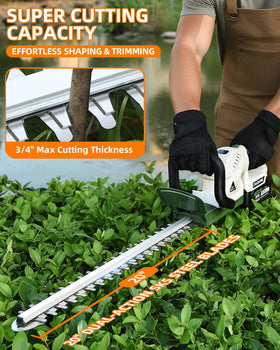 DGQHME hedge trimmer 3/4-inch blade gap for clean cuts