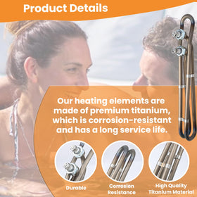 Dgqtrx Balboa spa heater compatible element for reliable replacement.