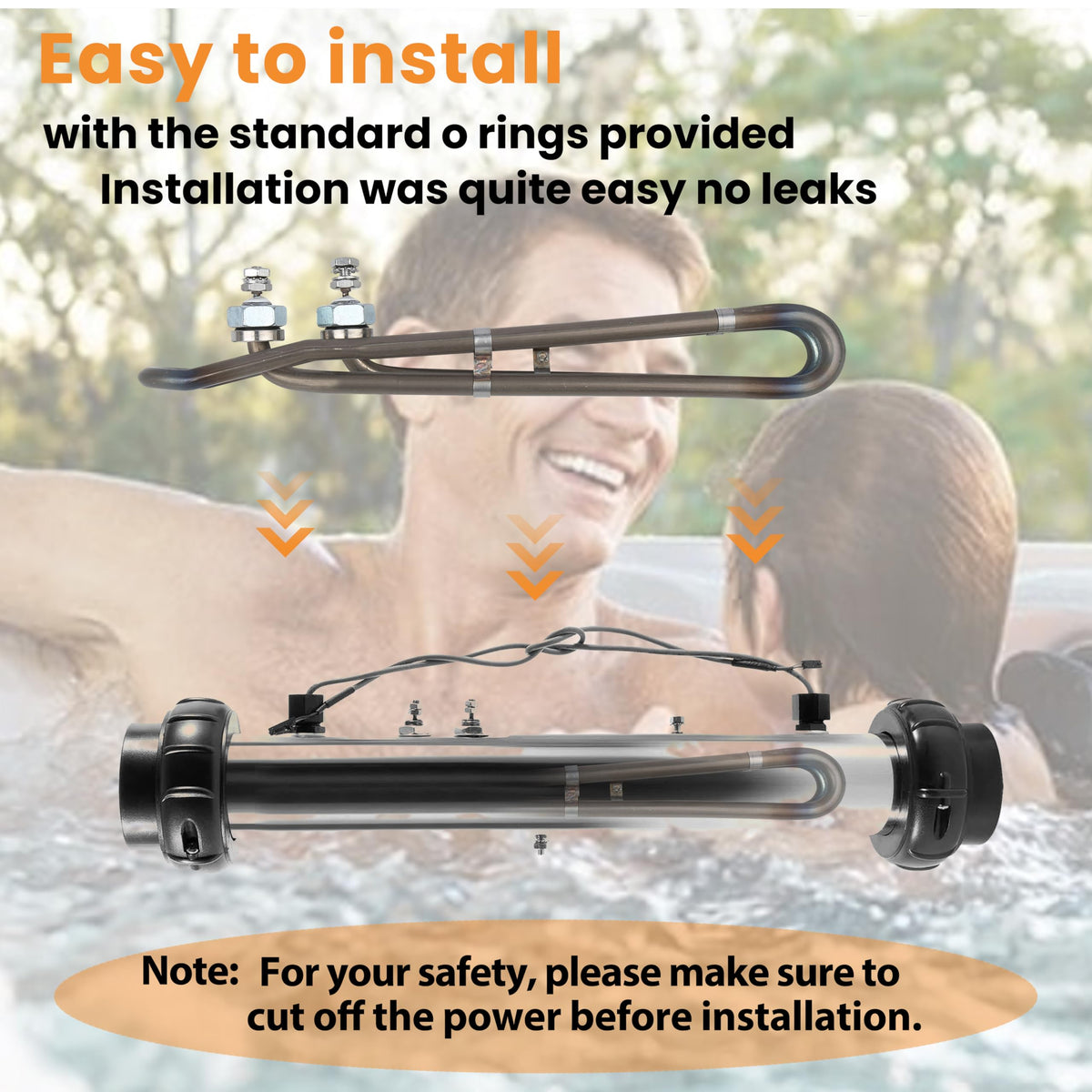 Dgqtrx heater end-cap assembly enables smooth installation.