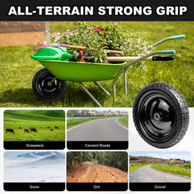 DGSL 2-pack flat-free tire universal fit for wheelbarrows and trailers
