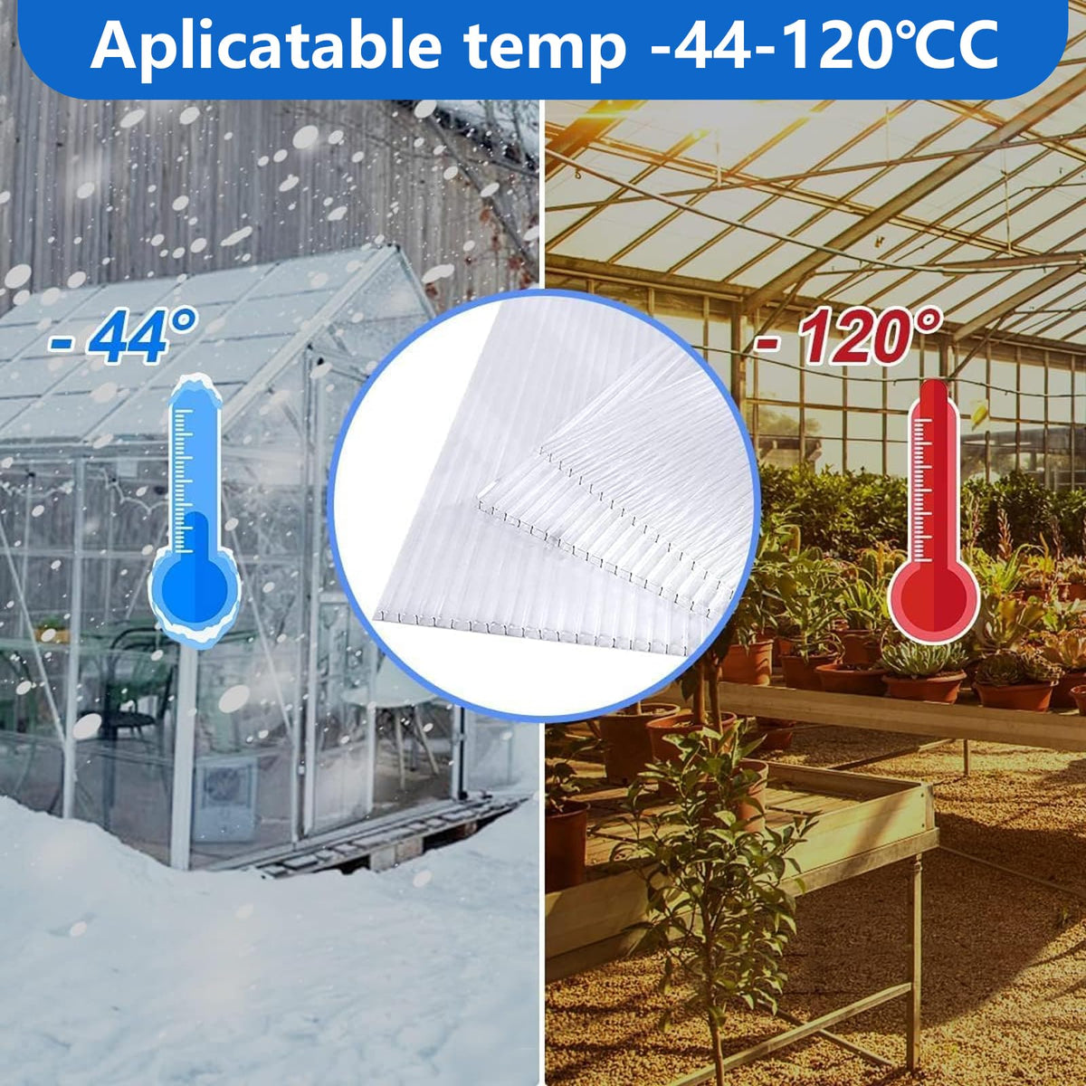 DGSL 4x2 greenhouse panel set demonstrates dimensions for easy replacement.