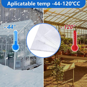 DGSL greenhouse panels side view highlighting sturdy twin-wall construction