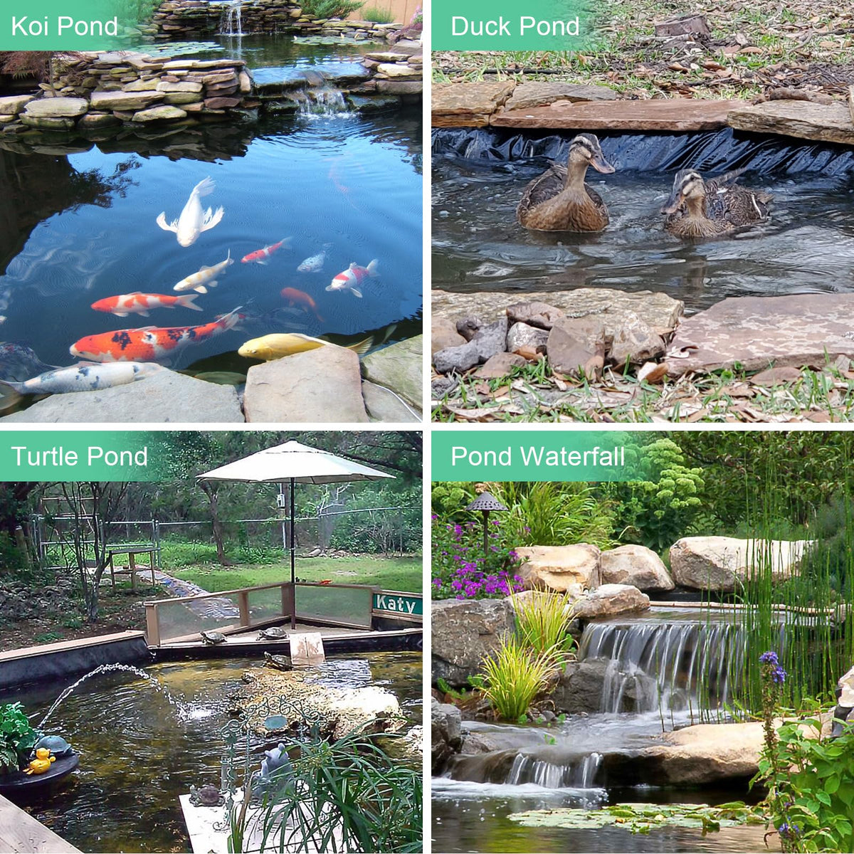 DGSL liner suitable for koi ponds, water gardens, and retention projects.