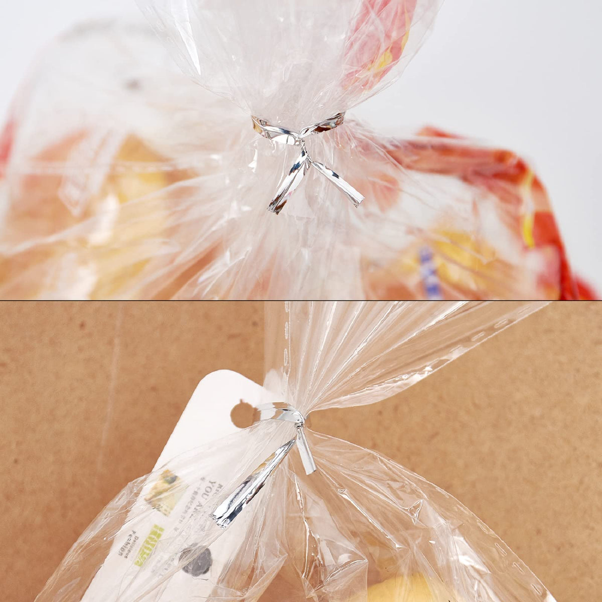 DGTANGYIN silver bag ties add a festive touch to party favors