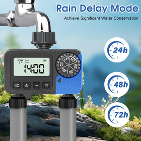 dgtenk sprinkler timer 360-degree rotatable interface enables easy installation.