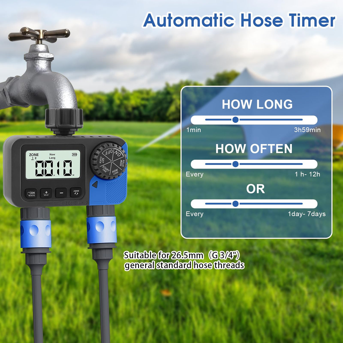 dgtenk sprinkler timer rain delay mode demonstrates weather-aware watering flexibility.