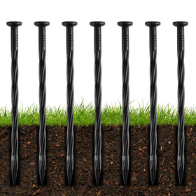 DharBnt 8-inch spiral landscape spikes for secure ground anchoring in soil