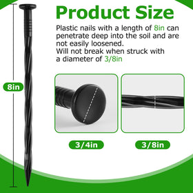 DharBnt plastic weed barrier stake for durable weed control and edging stability.