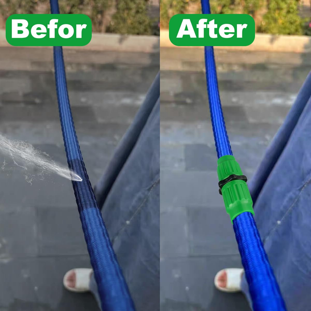 Easy installation of Dhieong hose repair kit without tools.