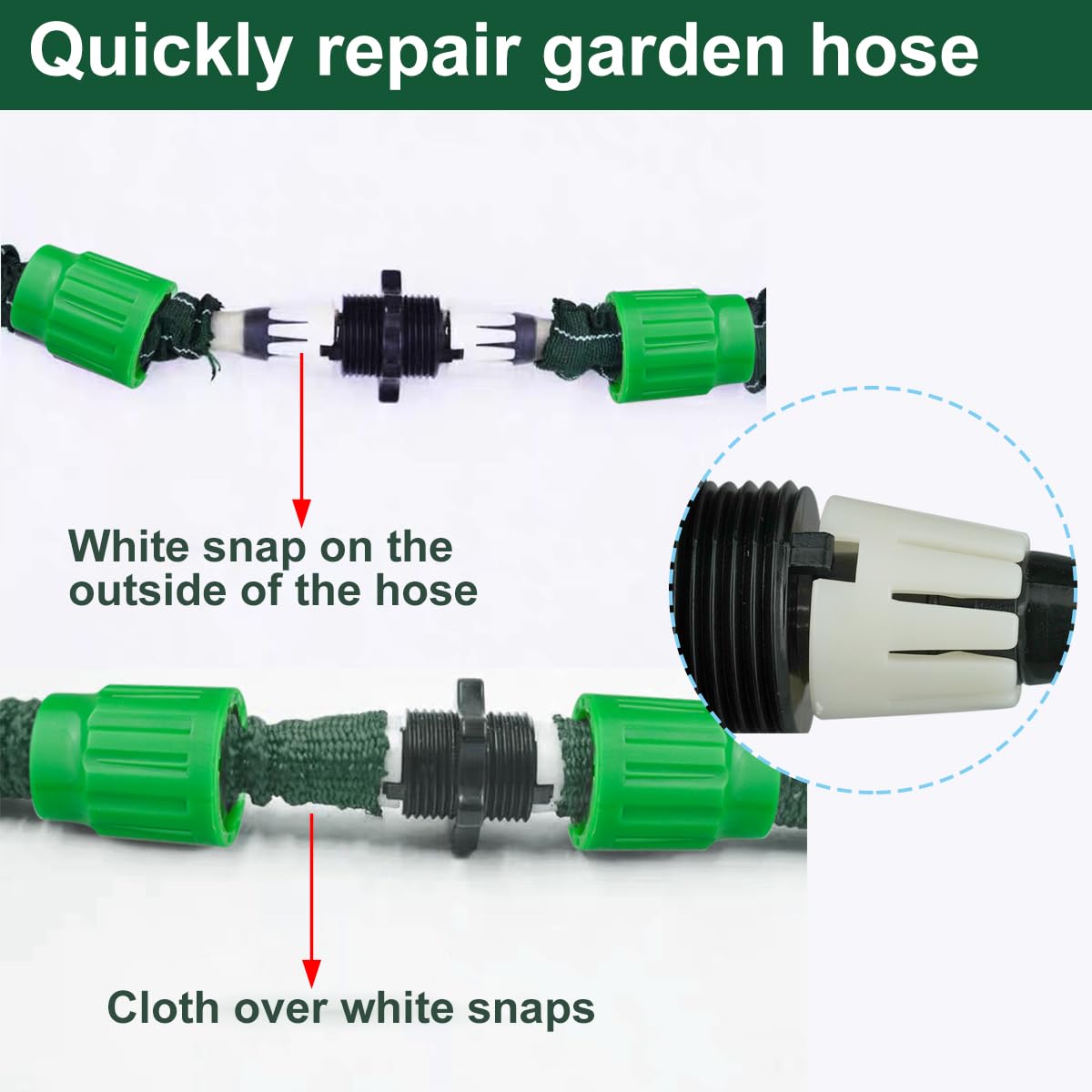 Heat-resistant green coating on Dhieong connectors withstands sun exposure.