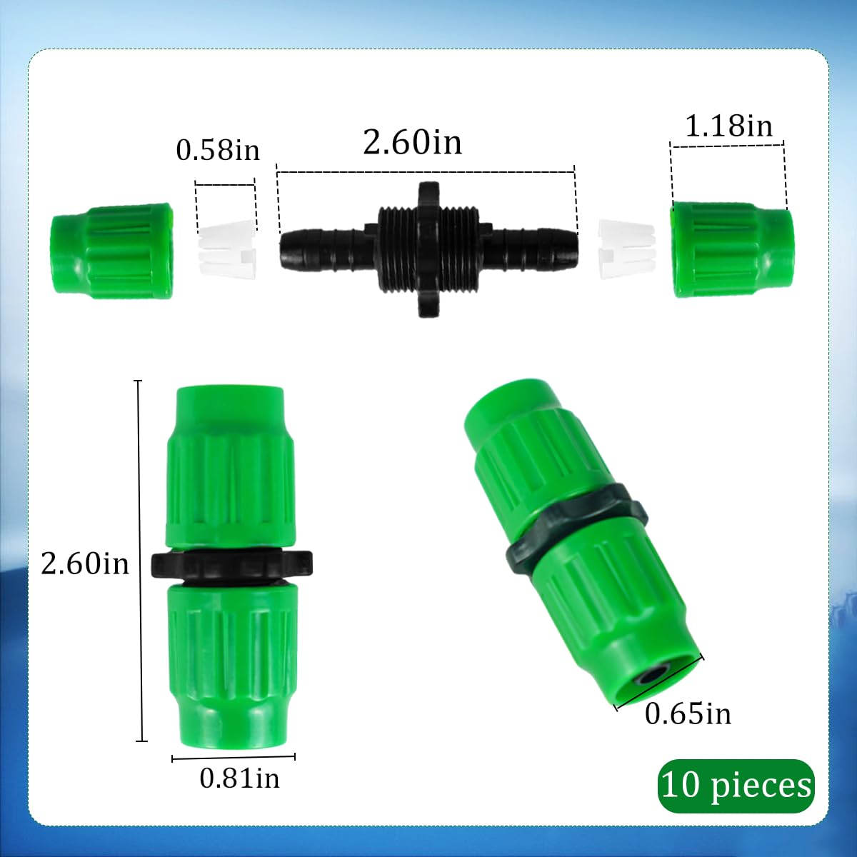 Dhieong one-piece threaded connector enabling leak-free installation.